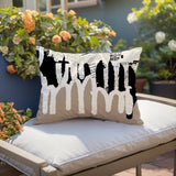 Kisha Abstract Reversible Indoor/Outdoor Square Pillow
