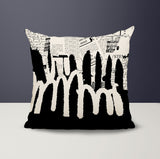 Kisha Abstract Reversible Indoor/Outdoor Square Pillow