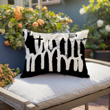 Kisha Abstract Reversible Indoor/Outdoor Square Pillow