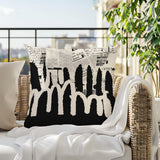 Kisha Abstract Reversible Indoor/Outdoor Square Pillow