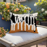 Kisha Abstract Reversible Indoor/Outdoor Square Pillow