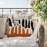 Kisha Abstract Reversible Indoor/Outdoor Square Pillow