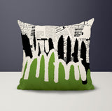 Kisha Abstract Reversible Indoor/Outdoor Square Pillow