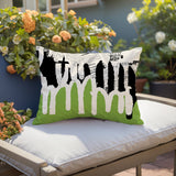 Kisha Abstract Reversible Indoor/Outdoor Square Pillow