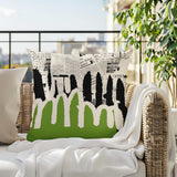Kisha Abstract Reversible Indoor/Outdoor Square Pillow