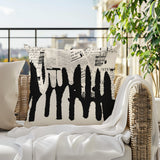 Kisha Abstract Reversible Indoor/Outdoor Square Pillow