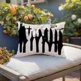 Kisha Abstract Reversible Indoor/Outdoor Square Pillow