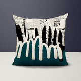 Kisha Abstract Reversible Indoor/Outdoor Square Pillow