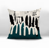 Kisha Abstract Reversible Indoor/Outdoor Square Pillow