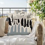 Kisha Abstract Reversible Indoor/Outdoor Square Pillow
