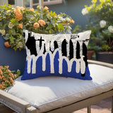 Kisha Abstract Reversible Indoor/Outdoor Square Pillow