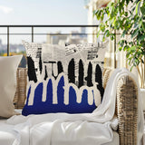 Kisha Abstract Reversible Indoor/Outdoor Square Pillow