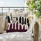Kisha Abstract Reversible Indoor/Outdoor Square Pillow