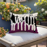 Kisha Abstract Reversible Indoor/Outdoor Square Pillow