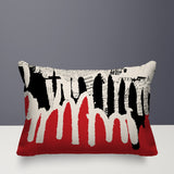 Kisha Abstract Reversible Indoor/Outdoor Rectangle Pillow