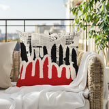 Kisha Abstract Reversible Indoor/Outdoor Square Pillow