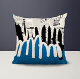 Kisha Abstract Reversible Indoor/Outdoor Square Pillow