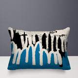 Kisha Abstract Reversible Indoor/Outdoor Rectangle Pillow