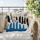 Kisha Abstract Reversible Indoor/Outdoor Square Pillow