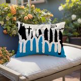 Kisha Abstract Reversible Indoor/Outdoor Square Pillow