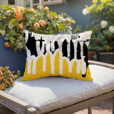Kisha Abstract Reversible Indoor/Outdoor Square Pillow