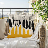 Kisha Abstract Reversible Indoor/Outdoor Square Pillow