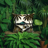 Kitar Island PalmReversible Indoor/Outdoor Square Pillow