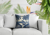 Kitar Island PalmReversible Indoor/Outdoor Square Pillow