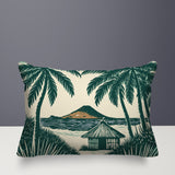 Kitar Island Palmreversible Indoor/Outdoor Rectangular Pillow