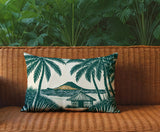 Kitar Island Palmreversible Indoor/Outdoor Rectangular Pillow