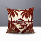 Kitar Island PalmReversible Indoor/Outdoor Square Pillow