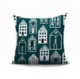 Kito Tiny Houses Reversible Indoor/Outdoor Square Pillow