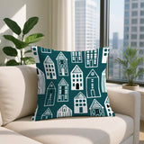Kito Tiny Houses Reversible Indoor/Outdoor Square Pillow