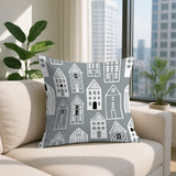 Kito Tiny Houses Reversible Indoor/Outdoor Square Pillow