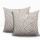 Kits Zebra Print Indoor/Outdoor Reversible Square Pillow
