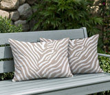 Kits Zebra Print Indoor/Outdoor Reversible Rectangular Pillow