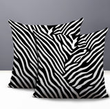 Kits Zebra Print Indoor/Outdoor Reversible Square Pillow