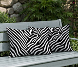 Kits Zebra Print Indoor/Outdoor Reversible Rectangular Pillow