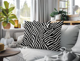 Kits Zebra Print Indoor/Outdoor Reversible Square Pillow
