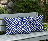 Kits Zebra Print Indoor/Outdoor Reversible Rectangular Pillow