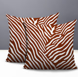 Kits Zebra Print Indoor/Outdoor Reversible Square Pillow