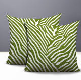 Kits Zebra Print Indoor/Outdoor Reversible Square Pillow