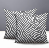 Kits Zebra Print Indoor/Outdoor Reversible Square Pillow