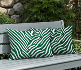 Kits Zebra Print Indoor/Outdoor Reversible Rectangular Pillow