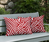 Kits Zebra Print Indoor/Outdoor Reversible Rectangular Pillow