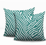 Kits Zebra Print Indoor/Outdoor Reversible Square Pillow