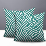 Kits Zebra Print Indoor/Outdoor Reversible Square Pillow
