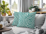 Kits Zebra Print Indoor/Outdoor Reversible Square Pillow