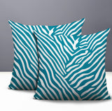 Kits Zebra Print Indoor/Outdoor Reversible Square Pillow