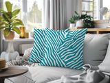 Kits Zebra Print Indoor/Outdoor Reversible Square Pillow